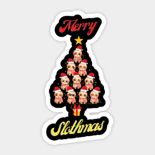 Merry Slothmas Sticker